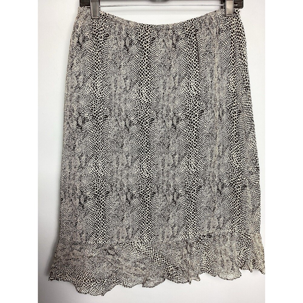New York City design Co Silk Skirt Midi AnimalPrint Size M